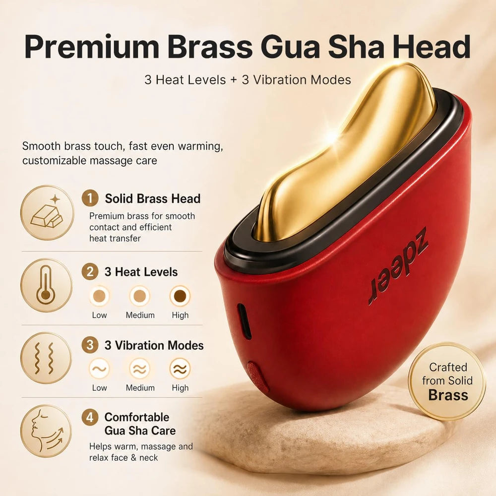 Zdeer Brass Electric Gua Sha Sculpting Tool