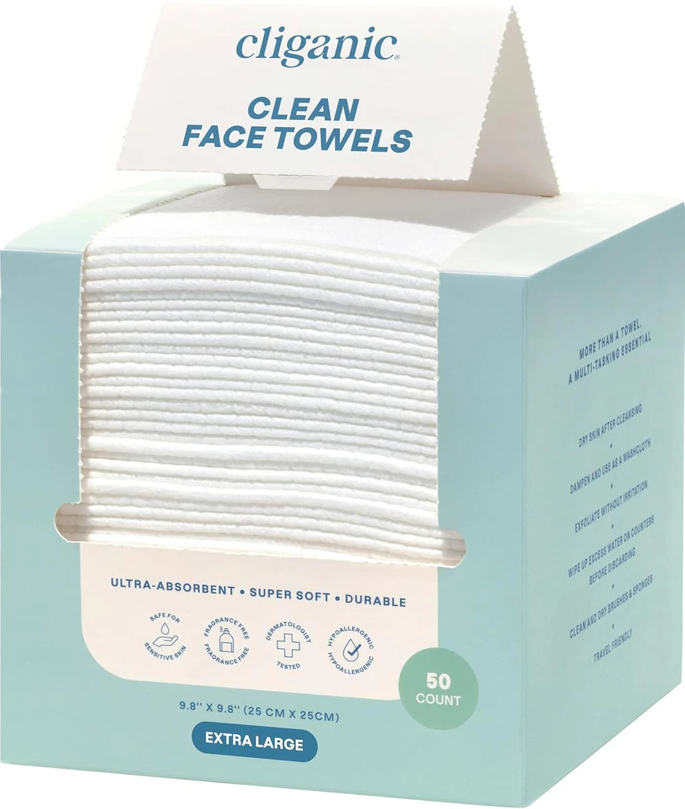 Cliganic Disposable Face Towels